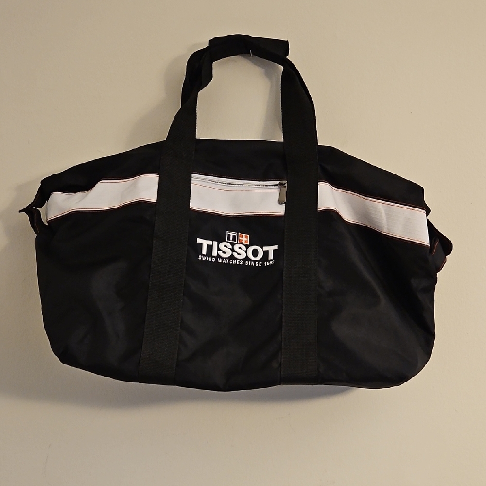 Tissot Black and White Duffel Bag